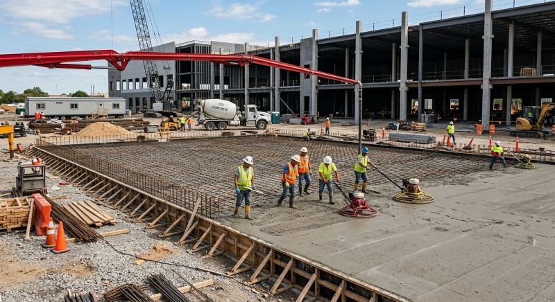 Commercial Slab Construction in Kennesaw, GA